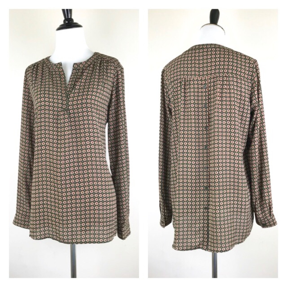 Pleione Geometric Blouse Sz XS
